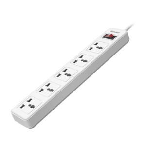 Huntkey SSZ501 Power Strip – 2500W | 10A | 250V | 5 Universal Outlets | 3m Cable | Fire-Retardant Safety Design