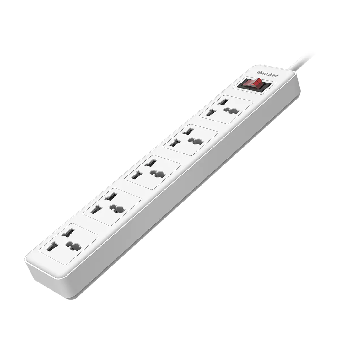Huntkey SSZ501 Power Strip – 2500W | 10A | 250V | 5 Universal Outlets | 3m Cable | Fire-Retardant Safety Design - Image 2
