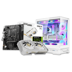 ZOTAC GeForce RTX 5060 Ti 16GB Twin Edge OC White + Intel Core i5-14400F | 16GB DDR5 6000MHz | 512GB NVMe SSD | B760M DDR5 Gaming PC