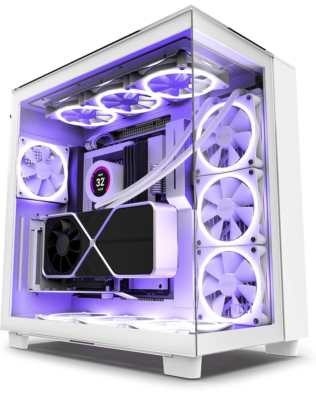 NZXT Vertical GPU Mounting Kit — AB-RH175-W1 | 175mm PCIe 4.0 x16 Riser Cable | Steel GPU Holder | White - Image 9