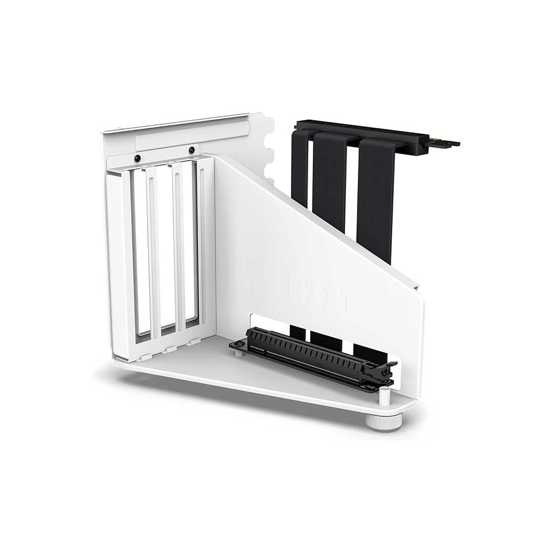 NZXT Vertical GPU Mounting Kit — AB-RH175-W1 | 175mm PCIe 4.0 x16 Riser Cable | Steel GPU Holder | White