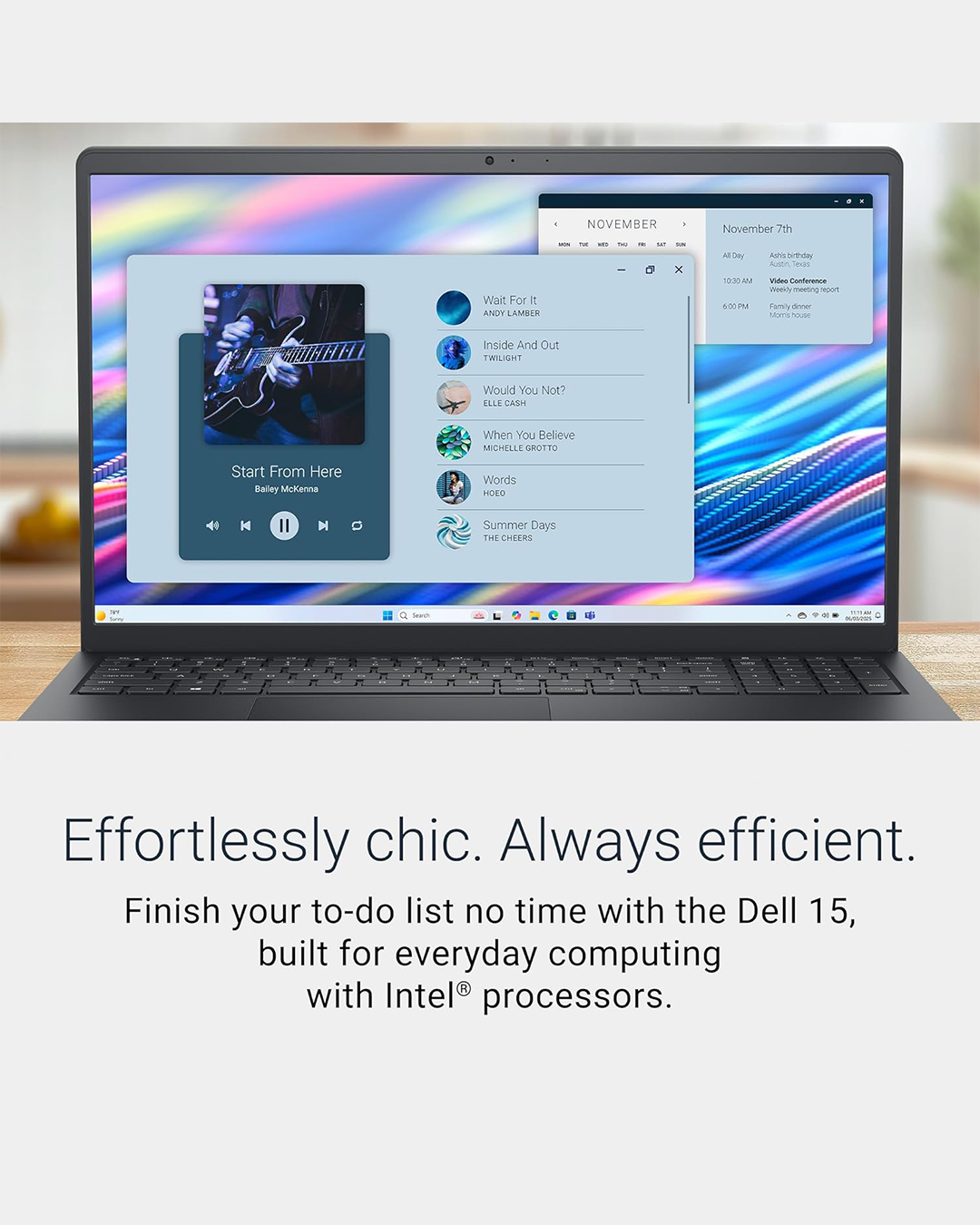 DELL 15 DC15250 Laptop | Core 3 100U | 8GB RAM | 512GB SSD | 15.6” FHD 120Hz | DOS | English Keyboard | Black - Image 2