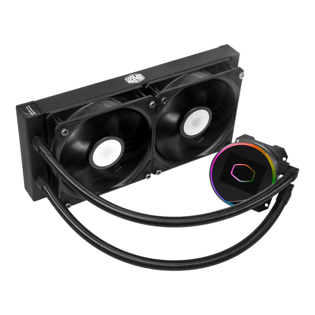 MasterLiquid ML240 Vivid CPU Liquid Cooler | 240mm AIO | ARGB Display | Dual SickleFlow Fans