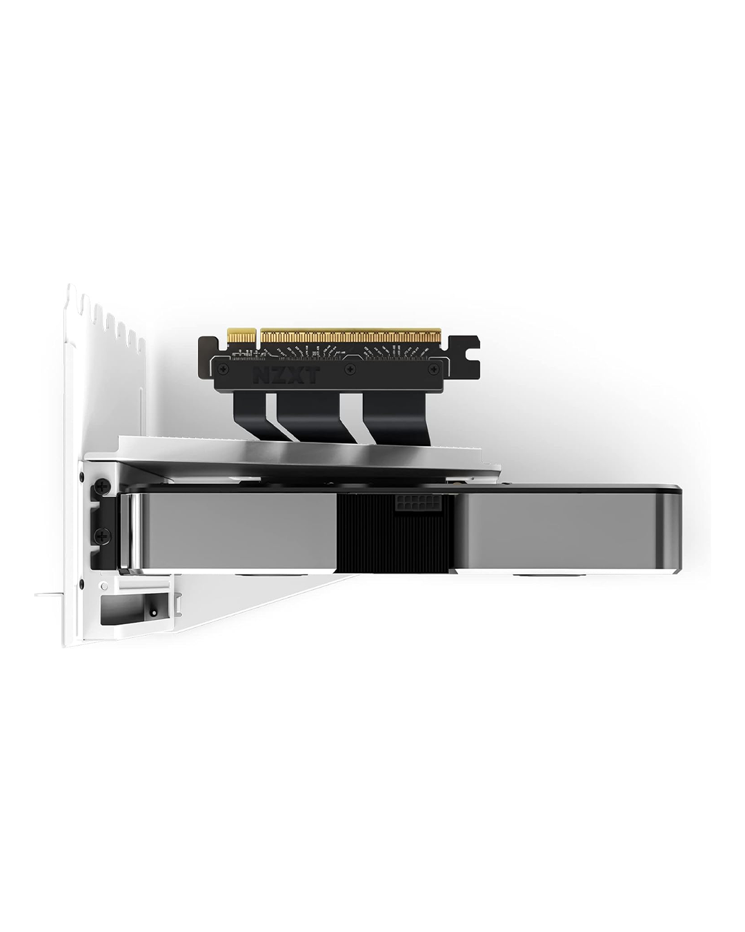 NZXT Vertical GPU Mounting Kit — AB-RH175-W1 | 175mm PCIe 4.0 x16 Riser Cable | Steel GPU Holder | White - Image 4
