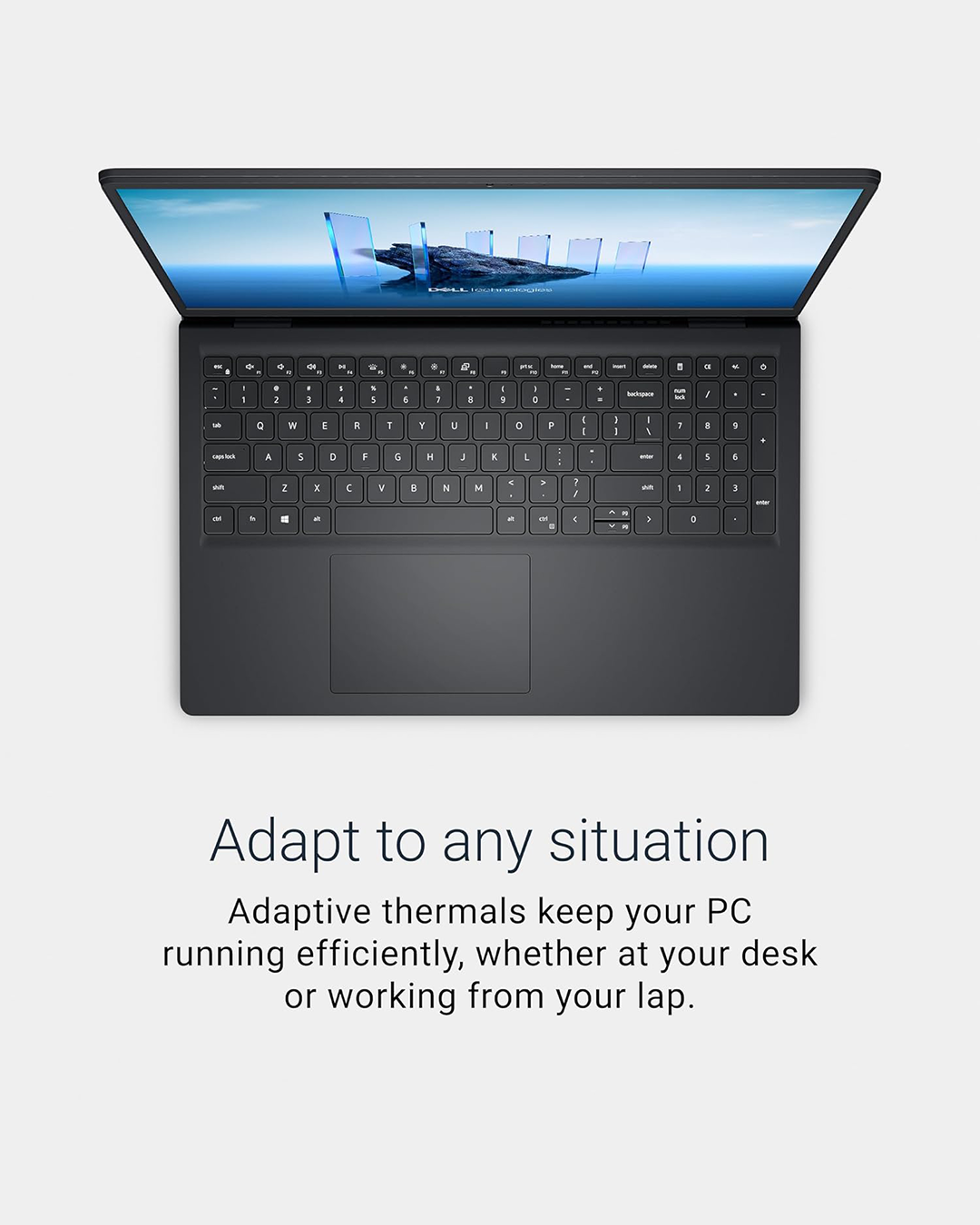 DELL 15 DC15250 Laptop | Core 3 100U | 8GB RAM | 512GB SSD | 15.6” FHD 120Hz | DOS | English Keyboard | Black - Image 4