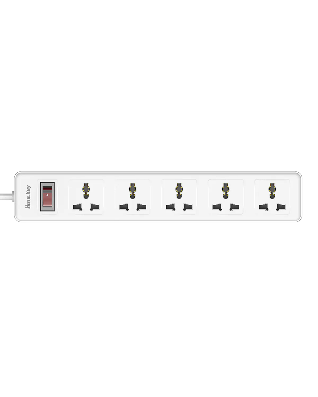 Huntkey SSZ501 Power Strip – 2500W | 10A | 250V | 5 Universal Outlets | 3m Cable | Fire-Retardant Safety Design - Image 8