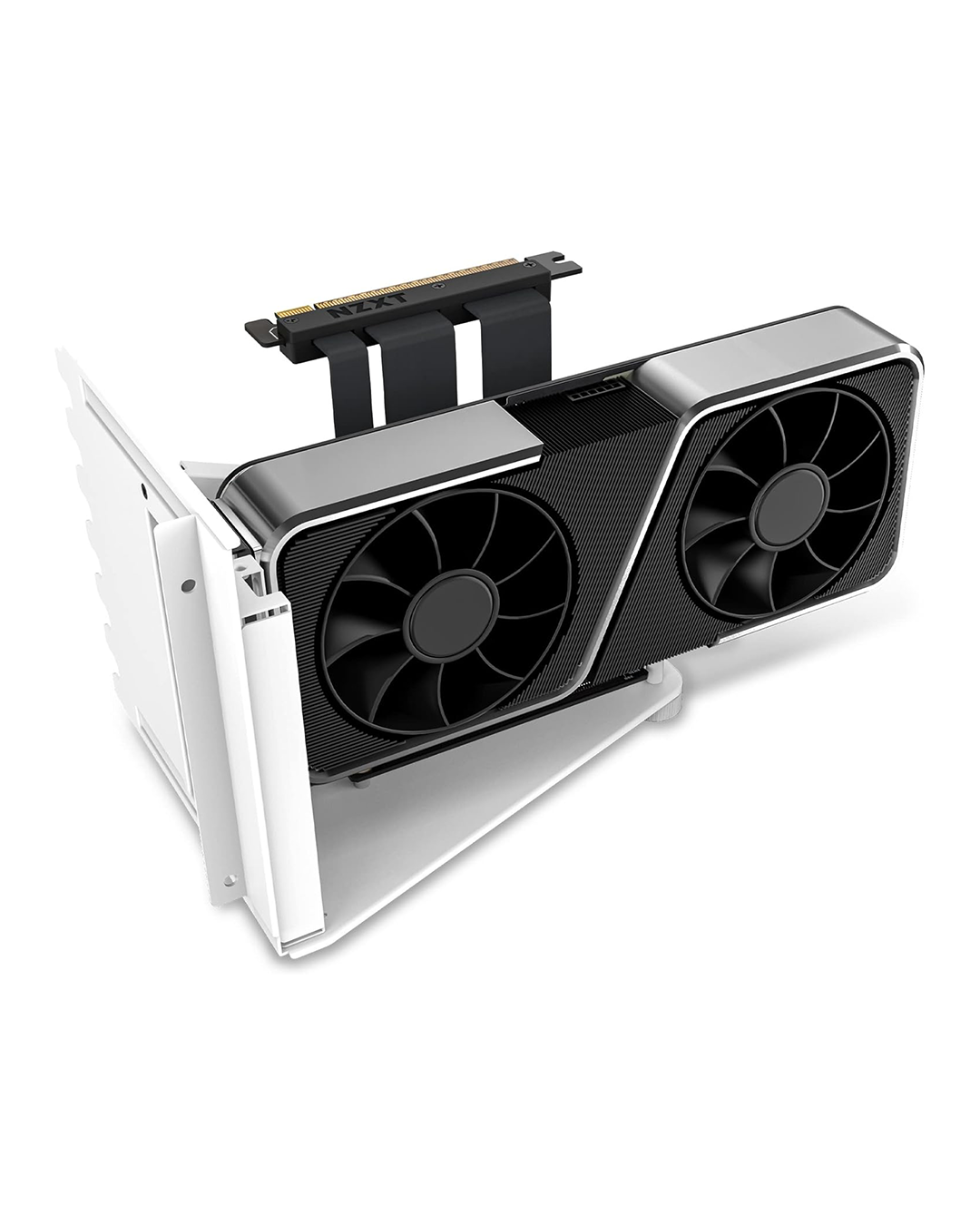 NZXT Vertical GPU Mounting Kit — AB-RH175-W1 | 175mm PCIe 4.0 x16 Riser Cable | Steel GPU Holder | White - Image 6