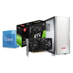 MSI GeForce RTX 3050 Ventus 2X 6GB OC | Intel Core i3-14100F | 16GB DDR4 | 512GB M.2 | H610M | 700W PSU | XPG Invader Case