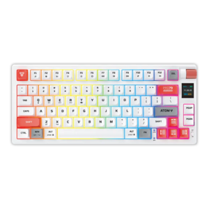 FANTECH MK917 ATOM PRO79 – 79 Keys RGB Mechanical Keyboard | Red Switch | BT 5.0 | 2.4GHz Wireless | Wired | Smart Display | 2500mAh Battery