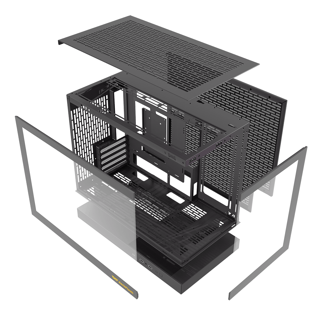 darkFlash Loatron F1 (2025) Micro-ATX Case | 6 ARGB Fans | High Airflow | Type-C | 360mm AIO Support - Image 2