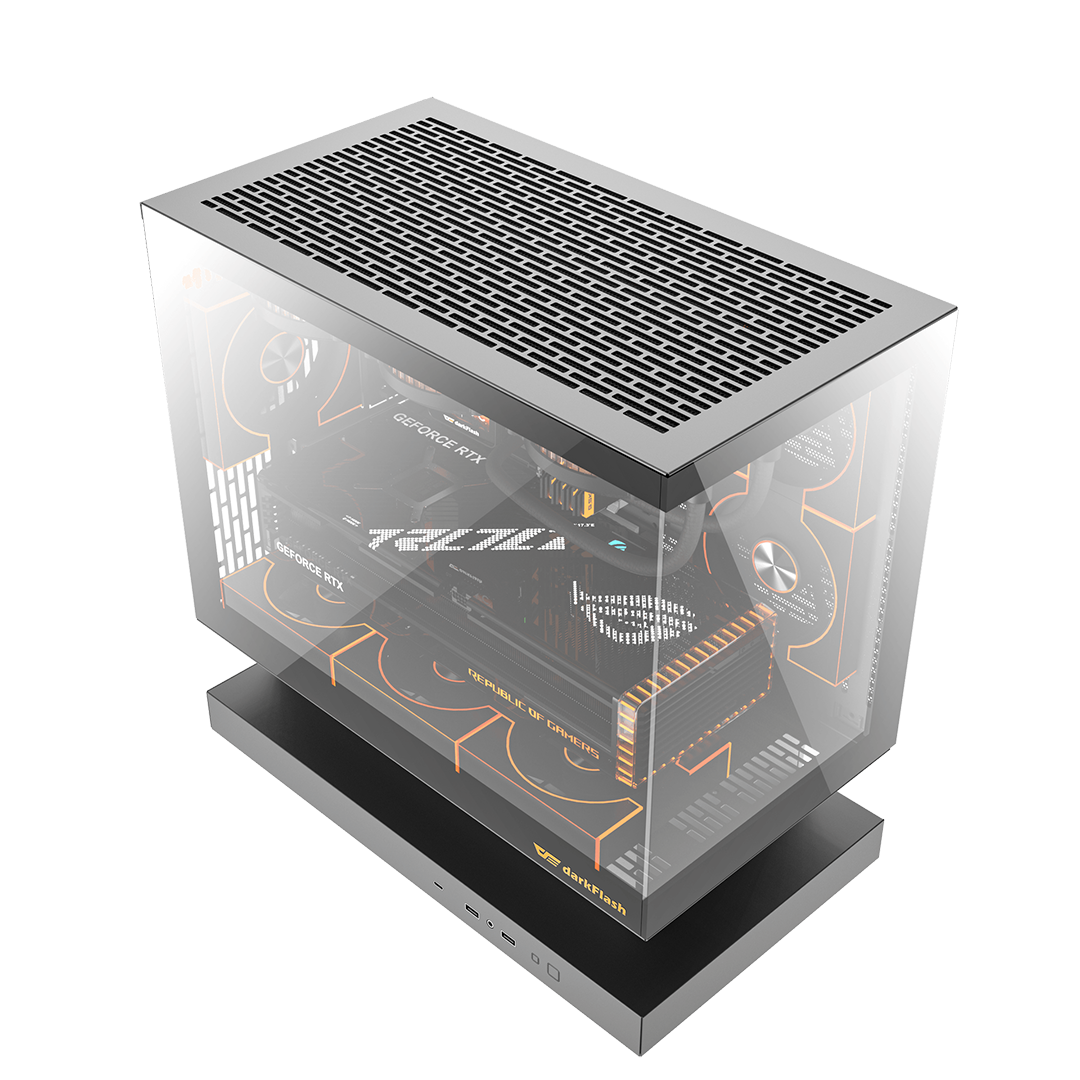 darkFlash Loatron F1 (2025) Micro-ATX Case | 6 ARGB Fans | High Airflow | Type-C | 360mm AIO Support - Image 18
