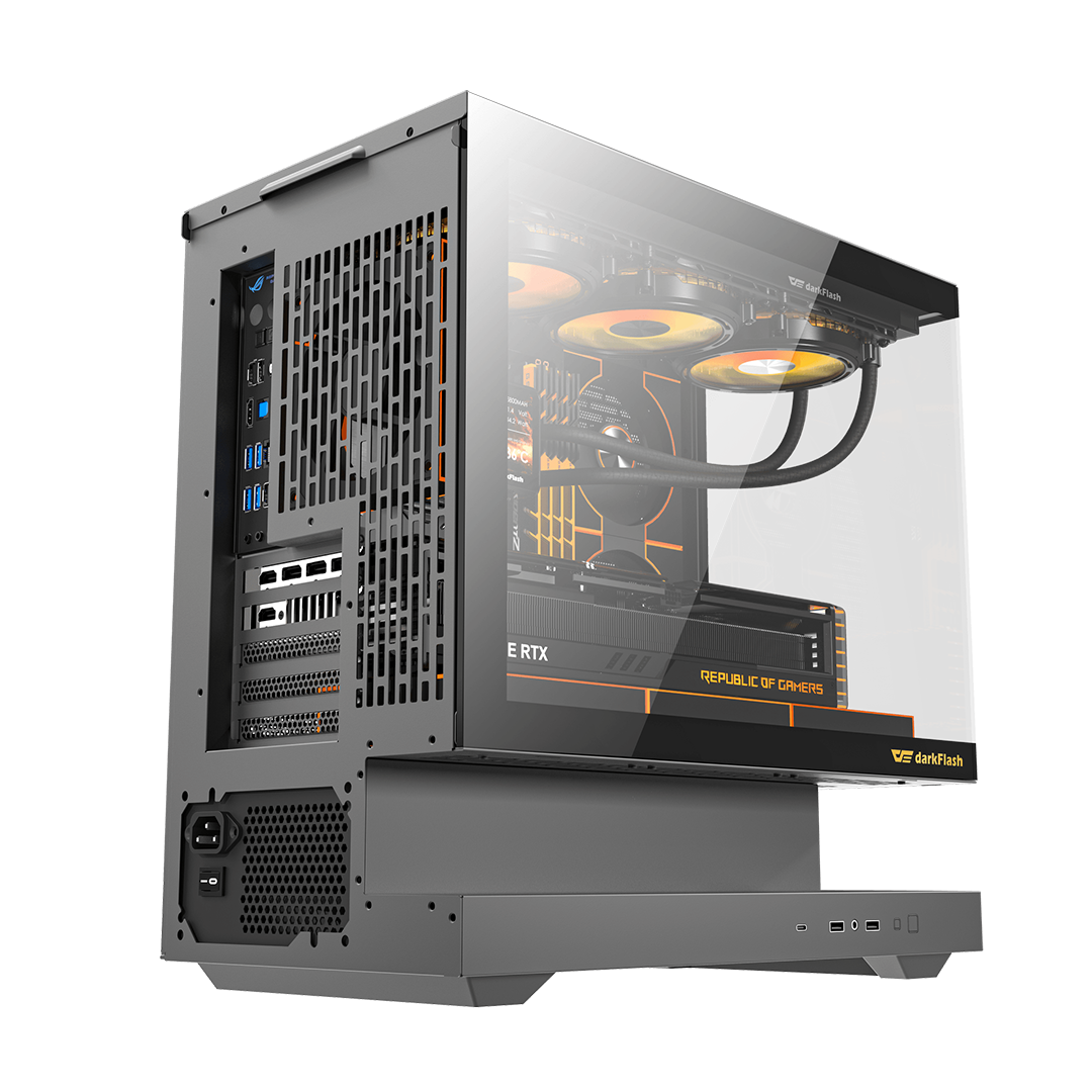 darkFlash Loatron F1 (2025) Micro-ATX Case | 6 ARGB Fans | High Airflow | Type-C | 360mm AIO Support - Image 16