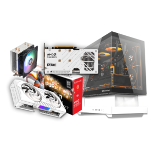 Sapphire RX 9060 XT 16GB Gaming PC – Ryzen 5 7500F, 16GB DDR5 5600MHz, 500GB SSD, B650M, Tower RGB Cooler, 750W PSU, darkFlash Loatron F1 White Case with 6 ARGB Fans