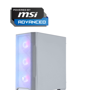 Powered By MSI Advanced-I5-12400F CPU,AG200 COOLER,16GB RAM DDR4 3600MHZ,MSI PRO H610M-G DDR4 M/B,MSI MAG A750BN PCIE5 PSU,512GB SSD,MSI RTX 5060 8G SHADOW 2X OC ,MSI MAG FORGE M100R WHITE