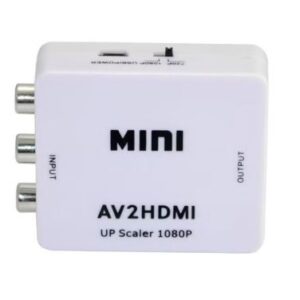 Mini AV To HDMI Video Converter Adapter White