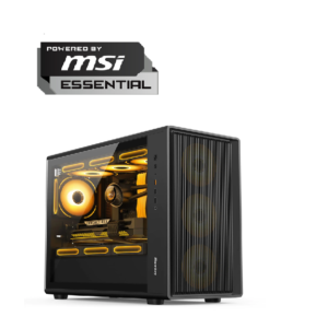 Powered by MSI ESSENTIAL-I5-14400F CPU,AG200 COOLER,16GB RAM DDR5 6000MHZ, 1 TB M.2 SSD,MSI RTX 3050 VENTUS 2X 6G OC,MSI B760M BOMBER WIFI,750W POWER SUPPLY,HUNTKEY G63 CASE BLACK 4 FANS