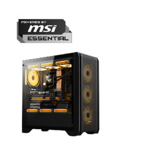 Powered by MSI ESSENTIAL-I5-12400F CPU,TOWER COOLER,MSI PRO B760M-P MAIN BOARD,16GB RAM DDR5 5600MHZ,512GB SSD,MSI RTX 3050 VENTUS 2X 6G OC,700W POWER SUPPLY,HUNTKEY GX750A CASE 4 FANS