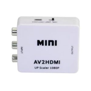 Mini AV To HDMI Video Converter Adapter White