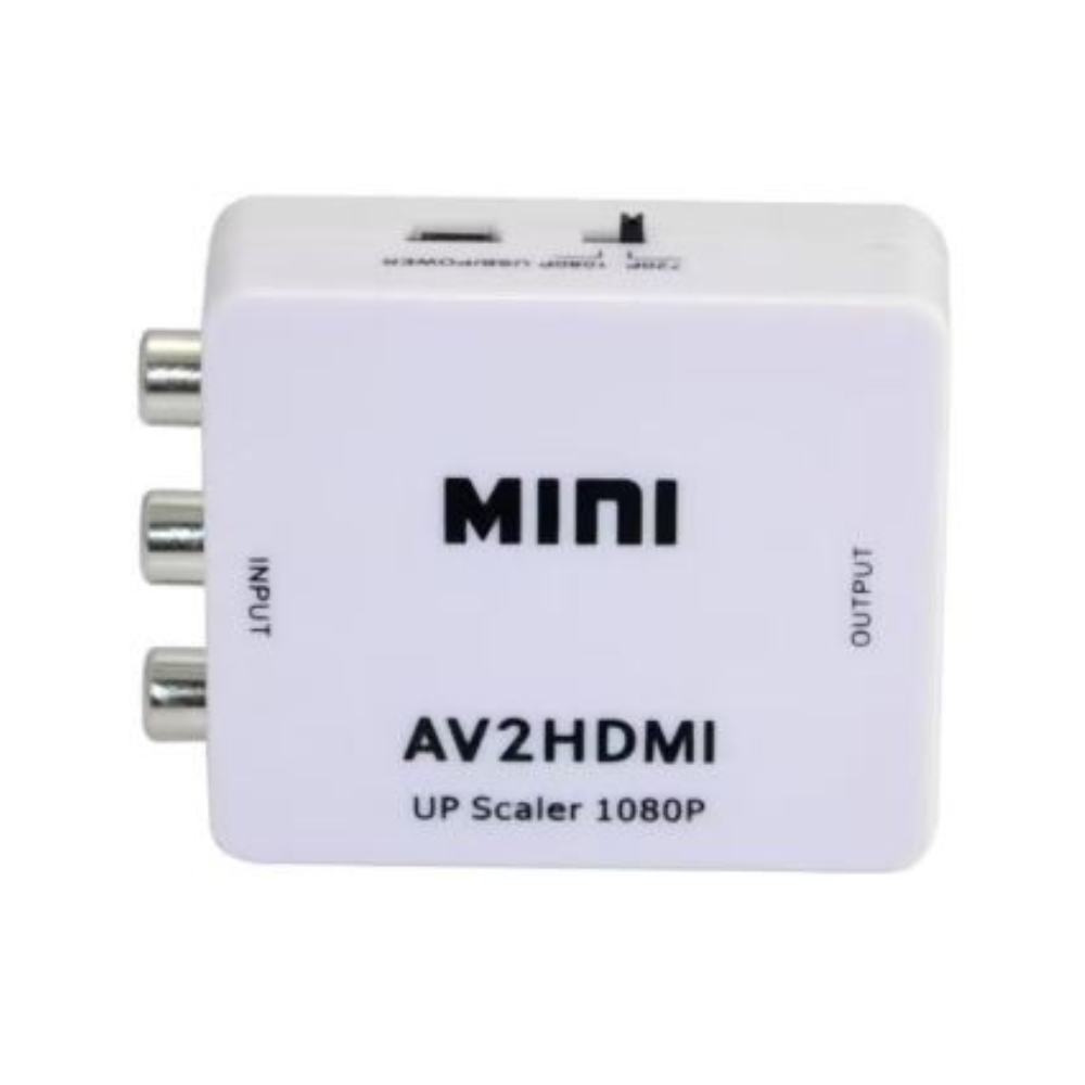 Mini AV To HDMI Video Converter Adapter White