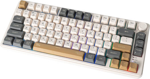 Twisted Minds TM-MK75-WPRO 75% Imperium Pro Series Wired Membrane Keyboard, 80 Keys, English/Arabic Layout, 19 Anti-Ghosting Keys, Multimedia Keys, 4000mAh Battery, White | TM-MK75-WPRO - Image 5