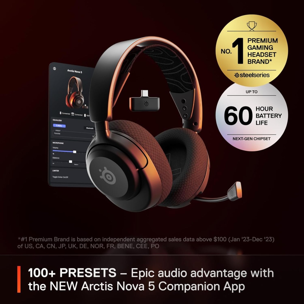 SS Arctis Nova 5 Wireless Multi-System Gaming Headset - Image 2