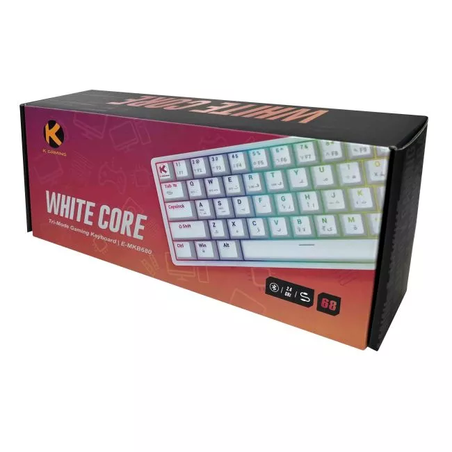 K GAMING BlackShadow GZ-068 Tri-Mode Mechanical Keyboard Blue Switch Arabic English - Image 2