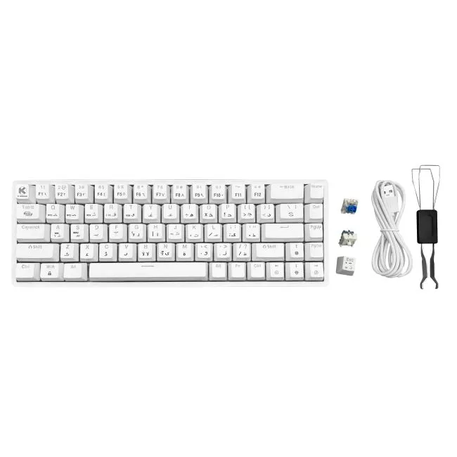 K GAMING BlackShadow GZ-068 Tri-Mode Mechanical Keyboard Blue Switch Arabic English - Image 6