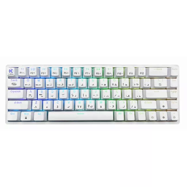 K GAMING BlackShadow GZ-068 Tri-Mode Mechanical Keyboard Blue Switch Arabic English - Image 3
