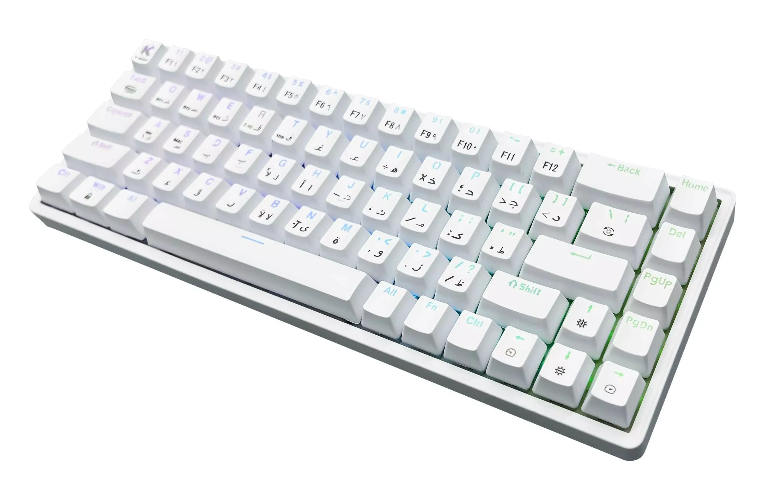 K GAMING WhiteCore GZ-071 Mechanical Gaming Keyboard Red Switch Arabic English - Image 5