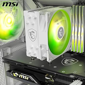 MSI MAG COREFROZR AA13 CPU Air Cooler - Direct Touch, Four 6mm Copper Heatpipes, ARGB, CycloBlade 7, Pre-applied Thermal Paste Rifle Bearing Fan - Image 11