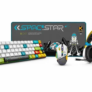 K GAMING 4-in-1 Gaming Bundle with Mechanical Keyboard, Mouse, Headset and Mouse Pad
