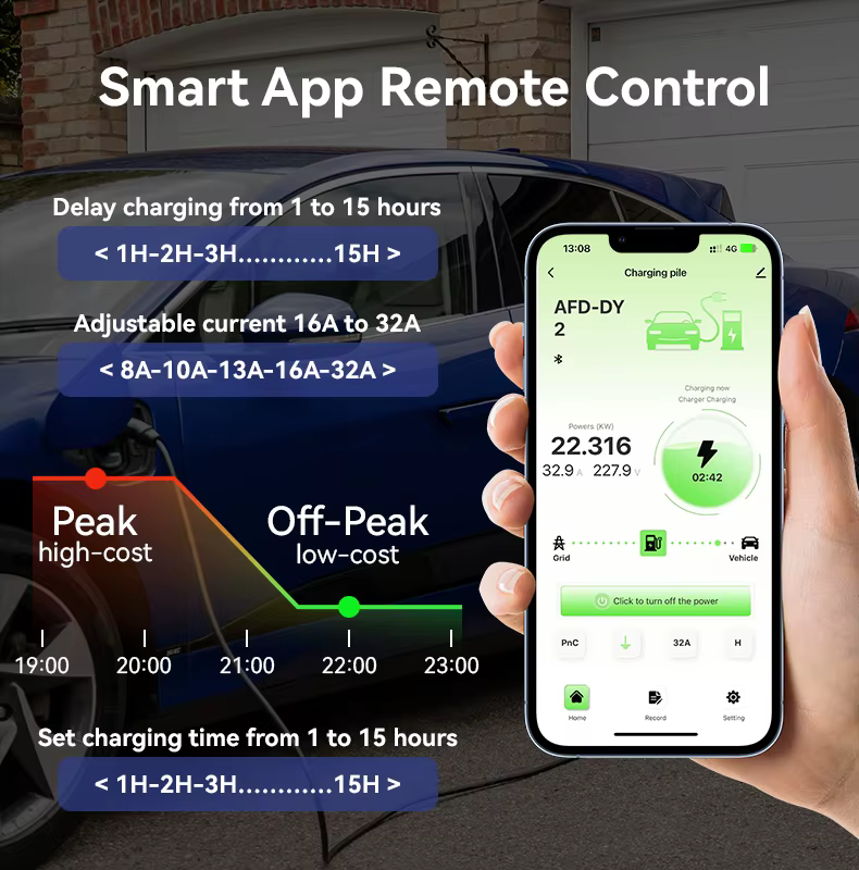 BOULT DP15 Smart EV Wallbox Charger 7kW / 11kW / 22kW Type 2 | GB/T | Type 1 AC Fast Charging Station with WiFi, Bluetooth, RFID & App Control 5m - Image 10