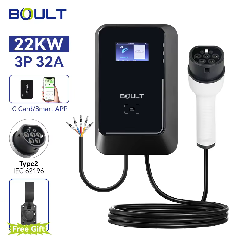 BOULT DP15 Smart EV Wallbox Charger 7kW / 11kW / 22kW Type 2 | GB/T | Type 1 AC Fast Charging Station with WiFi, Bluetooth, RFID & App Control 5m - Image 8