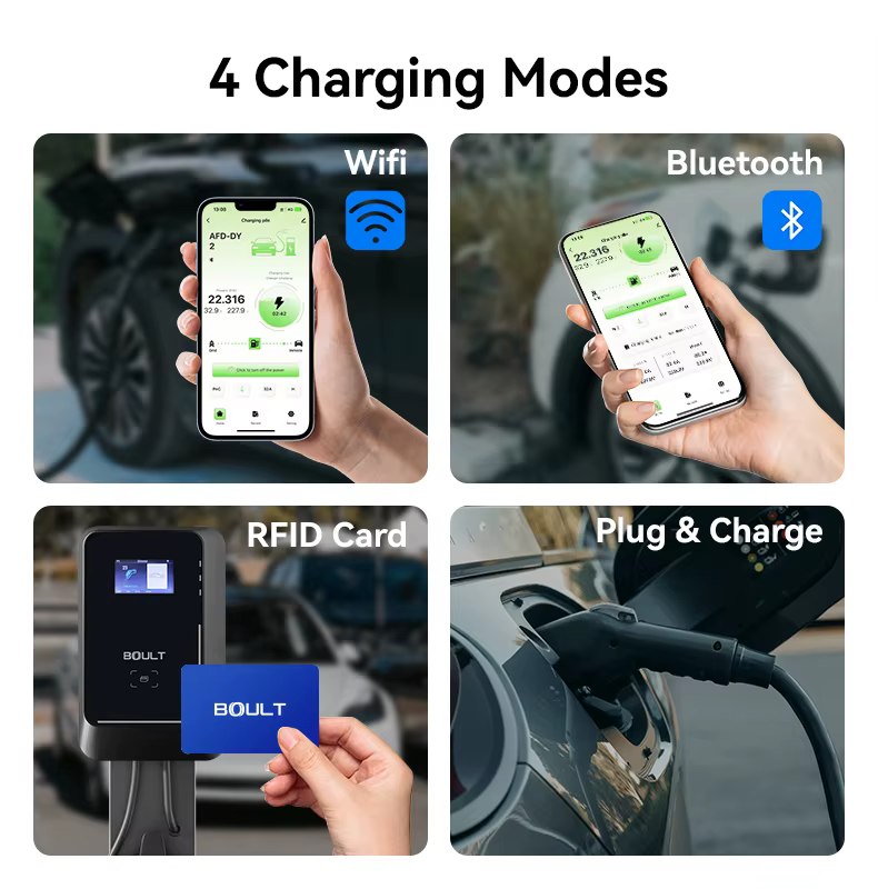 BOULT DP15 Smart EV Wallbox Charger 7kW / 11kW / 22kW Type 2 | GB/T | Type 1 AC Fast Charging Station with WiFi, Bluetooth, RFID & App Control 5m - Image 9