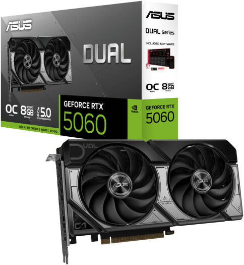 ASUS Dual GeForce RTX 5060 OC Edition 8GB GDDR7 Black
