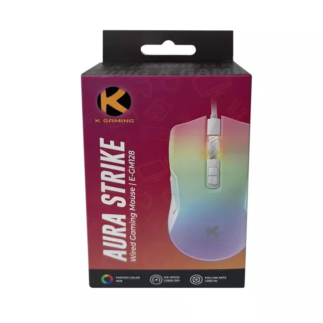 K GAMING GZ-013 Aura Strike RGB Gaming Mouse 7200 DPI - Image 2