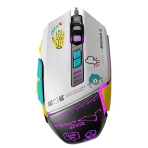 K GAMING GZ-017 M202 Space Star RGB Wired Gaming Mouse